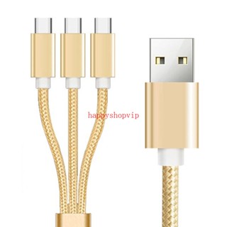 Hsv สายชาร์จแยก USB Type C 3 in 1 หลายสาย USB A เป็น 3 Type C