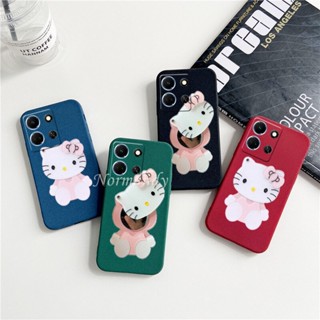 พร้อมส่ง เคสโทรศัพท์มือถือ ซิลิคอน TPU นิ่ม ผิวด้าน กันกระแทก ลายการ์ตูนน่ารัก พร้อมกระจกแต่งหน้า สําหรับ Infinix Note 30 VIP