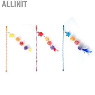 Allinit Wand Toy  Felt Teaser Stick Feather Decal for Pets Playing