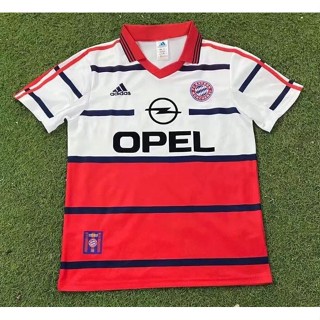 เสื้อกีฬาแขนสั้น ลายทีมชาติฟุตบอล Bayern Stadium 98-00 ชุดเยือน สไตล์วินเทจ