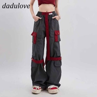 DaDulove💕 New American Ins High Street Thin Overalls Niche High Waist Wide Leg Pants Large Size Trousers