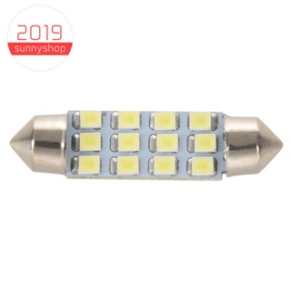 42 มม. 12 SMD 3528 LED สีขาว ภายในรถ c5w โดม หลอดไฟ หลอดไฟ โคมไฟ DC 12V