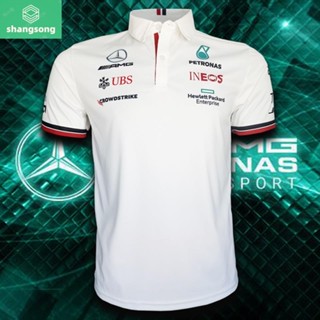 เสื้อโปโล Polo F1 เสื้อโปโลฟอร์มูลาวัน ทีม เมอร์เซเดส เอเอ็มจี ปิโตรนาส #FM0007 รุ่น ลูวิส แฮมิลตัน ไซส์ shangsong