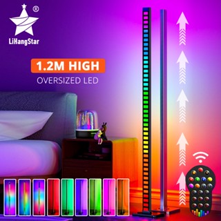 โคมไฟตั้งโต๊ะ LED Rgb ซิงโครไนซ์ดนตรี สีสันสดใส สําหรับห้องนอน ห้องนั่งเล่น ไลฟ์สด บรรยากาศ