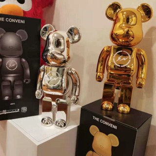 ฟิกเกอร์ Bearbrick 400% 2G X-large ชุบไฟฟ้า Hajime Sorayama Be@rbrick ขนาด 28 ซม. สําหรับตกแต่งบ้าน