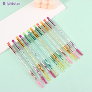 Brightstar 2 In 1 แปรงเขียนคิ้ว แบบสองหัว แบบพกพา 12 ชิ้น