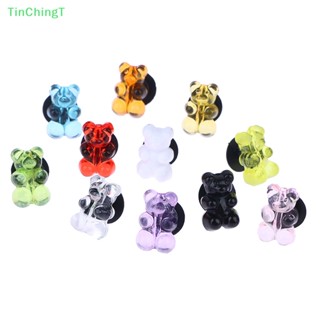 [TinChingT] หัวเข็มขัดเรซิ่น รูปการ์ตูนหมีน่ารัก สีแคนดี้ สําหรับตกแต่งรองเท้าเด็กผู้หญิง 2 ชิ้น