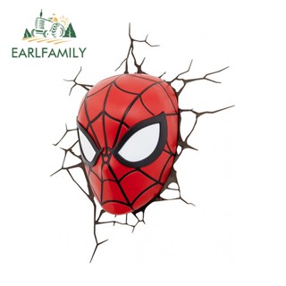 Earlfamily สติกเกอร์ ลาย Marvel Slap Spider Man Hulk ขนาด 13 ซม. กันรอยขีดข่วน สําหรับติดตกแต่งรถยนต์ หมวกกันน็อค แล็ปท็อป