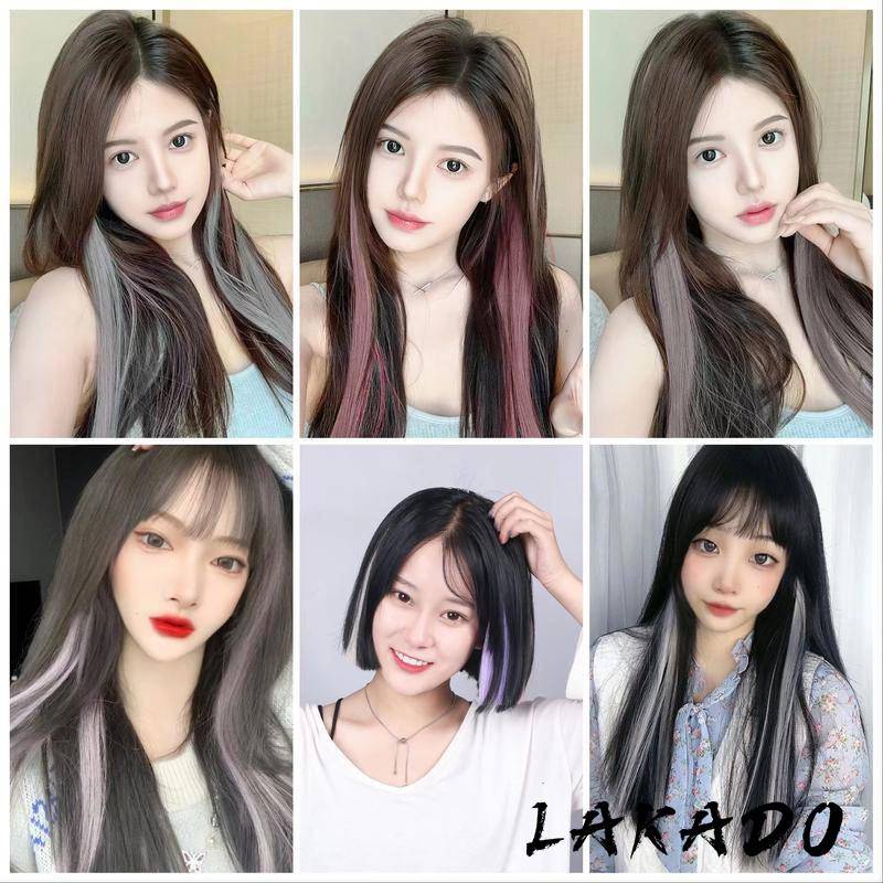 SUNLIGHT [มีให้เลือก 32 สีผม] แฮร์พีช ไฮไลท์ผม ขนาด 55CM - วิกผมยาวเกาหลี สวยเยี่ยมและทันสมัย - ผมปลอมแบบหนีบใช้งานง่าย เหมาะสำหรับผู้หญิงและเด็กเล็ก