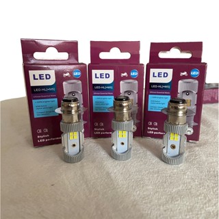 ของแท้100% ไฟหน้า LED หลอดไฟ แป้นเล็กT19 12V DC 6W  แสงขาว สว่างเพิ่ม 100%LED มอเตอร์ไซค์ [M5]MIO (1หลอด) กล