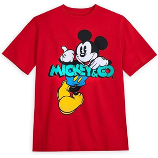 เสื้อยืด ลาย Disney Mickey Mouse หลากสีสัน สําหรับผู้ใหญ่