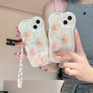 เคสโทรศัพท์มือถือ กันตก ลายหมีบราวน์ กระต่าย เป็ด 3D สําหรับ iPhone 14 Pro Max 14Pro 14 13 Pro Max 12 Pro Max 11