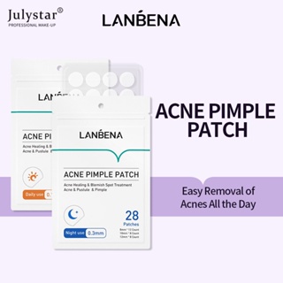 JULYSTAR Lanbena Acne Pimple Patch สติกเกอร์รักษาสิวที่มองไม่เห็น Skincare Remover Acne Facial Mask Daily Use 25pcs /night Use 28pcs