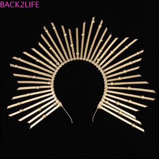 Back2life ที่คาดผม ทรงกลม รูปดาวห้าแฉก สีทอง สไตล์โรม วินเทจ สําหรับผู้หญิง