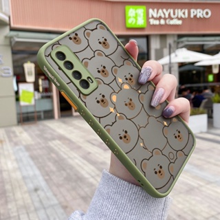 เคสโทรศัพท์มือถือแบบแข็ง ใส บาง กันกระแทก ลายการ์ตูนหมีน่ารัก สําหรับ Huawei Y7A P Smart 2021