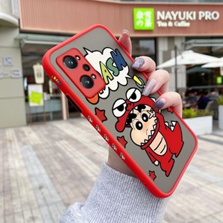 เคสซิลิโคนใส ขอบสี่เหลี่ยม ลายการ์ตูนชินจัง กันกระแทก สําหรับ Realme GT Neo 2 GT2 GT 2 Q5 Pro 5G GT Neo 3T