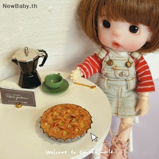 Newbaby พายแอปเปิ้ลจําลอง อาหาร ขนมหวานจิ๋ว อุปกรณ์เสริม สําหรับตกแต่งบ้านตุ๊กตา 1:12 1:6 TH