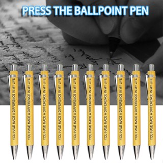 10Pcs Inspirational Bamboo Pen Thank You Bamboo Ballpoint Pen for Teacher School