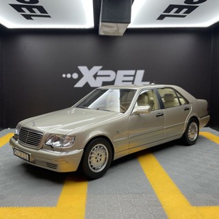 T Tiger Head Benz โมเดลรถยนต์ 1: 18 Benz S600 S-Class Benz 1997 ของเล่นสําหรับเด็ก