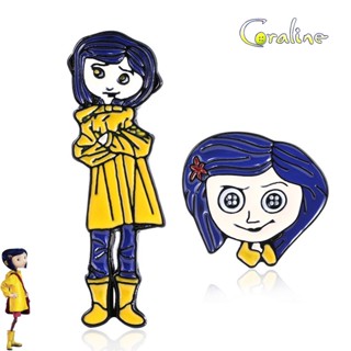 เข็มกลัด Coraline &amp; The Secret Door อะนิเมะการ์ตูนป้ายโลหะผสมเคลือบ