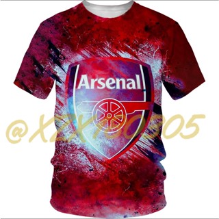 (ทั้งหมดในสต็อก Xzx180305) เสื้อแขนสั้น พิมพ์ลาย Arsenal Premier League 3D แห้งเร็ว คุณภาพสูง 04