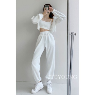 2TOYOUNG  กางเกงขายาว คาร์โก้ กางเกง เชือกอเมริกันคลาสิค Cargo pants 2023 NEW 071963 ทันสมัย fashion สบาย ทันสมัย A23L0D7 36Z230909