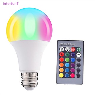 [InterfunT] หลอดไฟสปอตไลท์ LED 220V AC85-265V 3W 5W 10W 15W RGB เปลี่ยนสีได้ พร้อมรีโมตคอนโทรล สําหรับตกแต่งบ้าน [ใหม่]