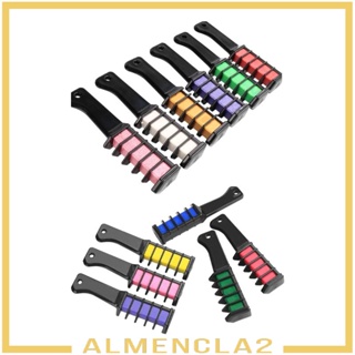 [Almencla2] หวีย้อมสีผมชั่วคราว แฟชั่น สําหรับเด็ก ปาร์ตี้วันเกิด คอสเพลย์ 6 ชิ้น