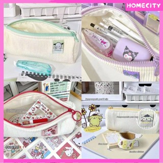 [พร้อม] Sanrio Pencil Case Large Capacity Washable Short Velvet Pencil Bag Ins Modern Minimalist Large Capacity Student Stationery Bag High Value