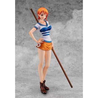 ของแท้ ฟิกเกอร์ MegaHouse One Piece POP Memory Return Nami พร้อมอุปกรณ์เสริม แบบเปลี่ยน OJIY