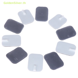 Goldensilver แผ่นอิเล็กโทรด มีกาวในตัว ใช้ซ้ําได้ ขนาด 4*6 ซม. สําหรับเครื่องนวดร่างกาย 10 ชิ้น