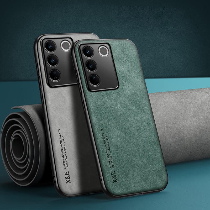 สําหรับ Vivo V27 / V27 Pro หรูหรากันกระแทกธุรกิจ Retro Soft Case Cover