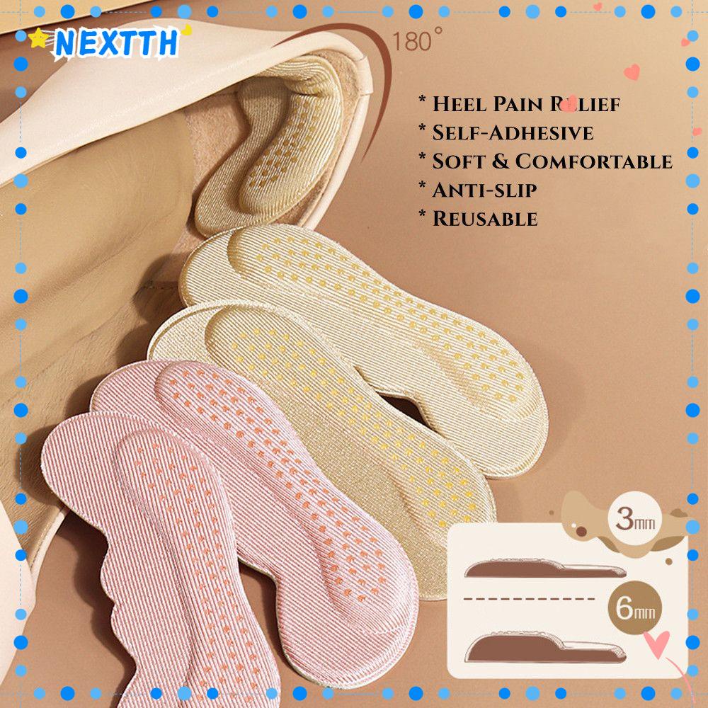 NEXTTH 2pcs Heel Cushion Self-Adhesive Anti-slip Foot Care Protector Heel Pain Relief Heel Grips Hee