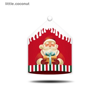 [little.coconut] ผ้าคลุมเก้าอี้ พิมพ์ลายคริสต์มาส สองด้าน สําหรับตกแต่งบ้าน