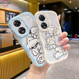 เคสโทรศัพท์มือถือแบบนิ่ม TPU กันกระแทก ลายการ์ตูนสุนัขน่ารัก สําหรับ OPPO A78 A58 A58X A17 A17K A16 A57 A77 A77S A95 A74 A96 A76 A36