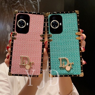 เคสโทรศัพท์มือถือ ขอบตรง ทรงสี่เหลี่ยม กันกระแทก ลายตะกร้าสาน สําหรับ Huawei Nova 11 Pro 11i Nova 11 Ultra