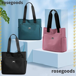 Rosegoods1 กระเป๋าสะพายไหล่ ทรงโท้ท สําหรับทํางาน โรงเรียน และท่องเที่ยว