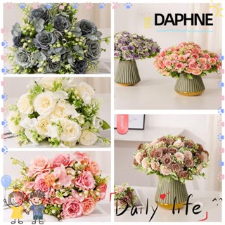 DAPHNE ช่อดอกกุหลาบไฮเดรนเยียจําลอง สําหรับตกแต่งภูมิทัศน์ คริสต์มาส งานแต่งงาน