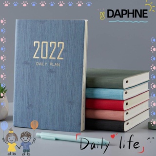 DAPHNE A5 Plan Book Office School Supplies Writing Pads Planner Notebook Portable Daily Weekly Day to Page 2022 Planner Agenda Schedule Notepad/Multicolor