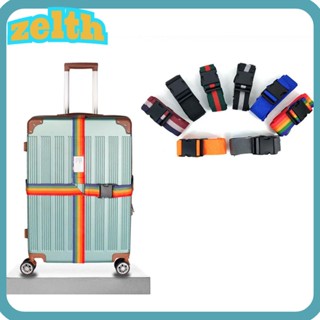 Zelth สายเข็มขัดรัดกระเป๋าเดินทาง สีรุ้ง