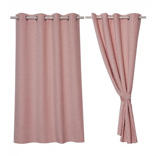 Davinci ผ้าม่านหน้าต่าง ขนาด 145x160ซม.  A72245AS สีชมพู