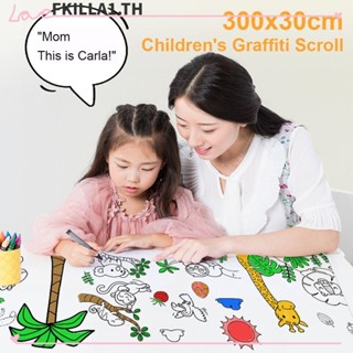 Faccfki ม้วนกระดาษระบายสี รูปกราฟฟิติ ขนาด 300x30 ซม. แบบพกพา ของเล่น ของขวัญปีใหม่ สําหรับผู้ใหญ่ เด็กผู้ชาย ผู้หญิง