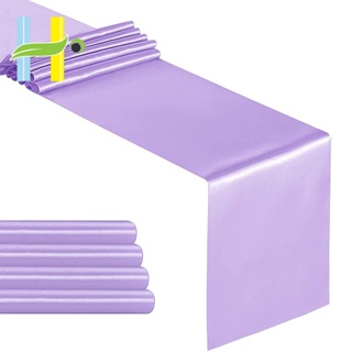 ผ้าปูโต๊ะ ผ้าซาติน ยาว 12x108 นิ้ว สําหรับตกแต่งงานแต่งงาน งานเลี้ยงวันเกิด 5 ชิ้น