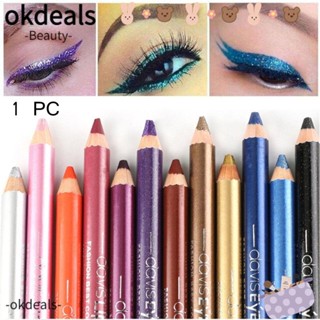 Okdeals ดินสออายไลเนอร์ พร้อมกบเหลา ขายดี เครื่องสําอาง ไฮไลท์ สีสันสดใส