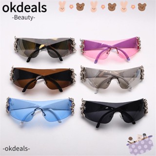 OKDEALS Y2k แว่นตากันแดด แว่นตาอินเทรนด์ แว่นตาสายตา เฉดสี วันพีช