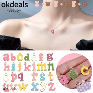 OKDEALS เครื่องประดับ จี้สร้อยคอ รูปตัวอักษร