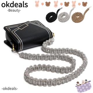 Okdeals สายคล้องกระเป๋า สะพายข้าง ประดับพลอยเทียม แบบเปลี่ยน