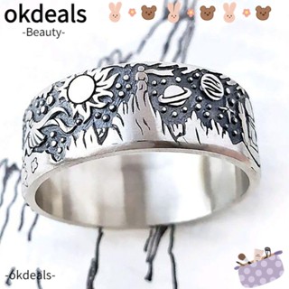 Okdeals แหวนแกะสลัก เครื่องประดับมือ เจ้าชายน้อย ผู้ชาย ผู้หญิง แฟชั่น ของขวัญ เครื่องประดับ อุปกรณ์เสริม