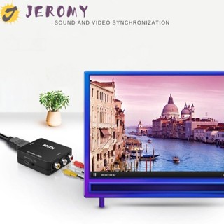 Jeromy อะแดปเตอร์แปลงสายเคเบิ้ล HDMI เป็น AV HDMI เป็น AV วิดีโอ USB RCA สีเหลือง แดง ขาว ดํา ขาว