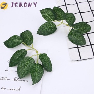 Jeromy ใบกุหลาบประดิษฐ์ 10/50 ชิ้น ตกแต่งบ้าน พวงหรีด พืชปลอม